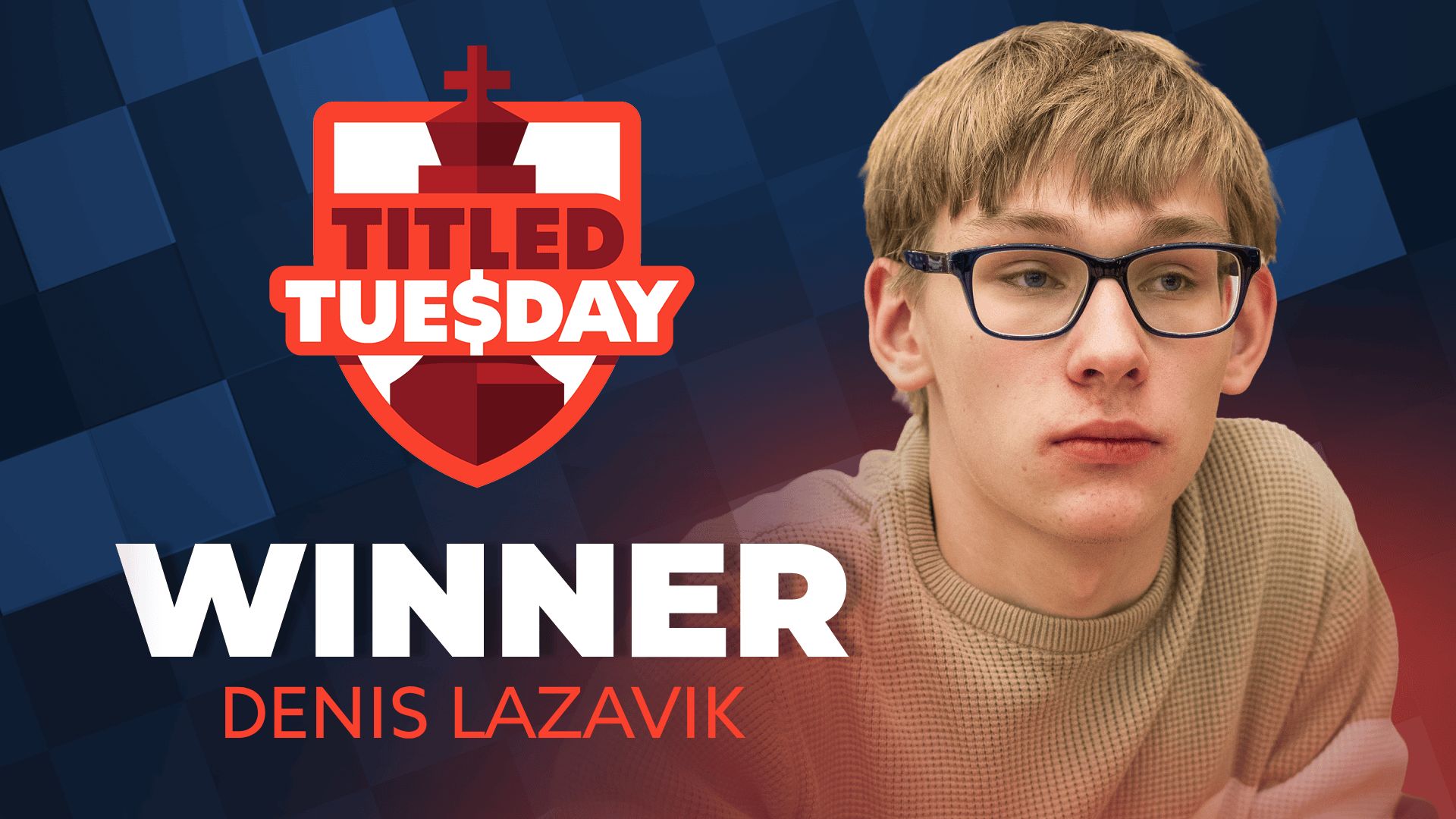 Lazavik marca el comienzo de nuevos premios de Titled Tuesday con victoria dominante